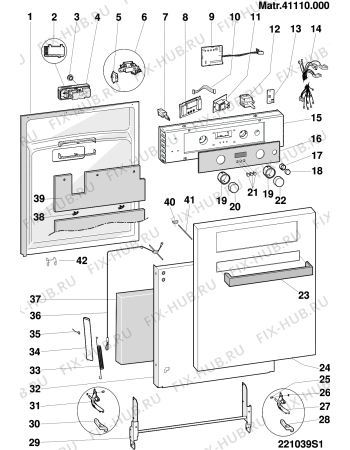 Схема №3 LZ705IXEXTRAHA (F050563) с изображением Дверка для посудомойки Indesit C00259829