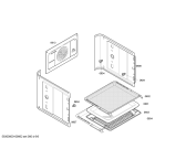 Схема №6 HBN574850 с изображением Передняя часть корпуса для плиты (духовки) Bosch 00442100