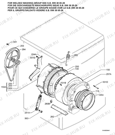 Взрыв-схема стиральной машины Aeg Electrolux L62680 - Схема узла Functional parts 267