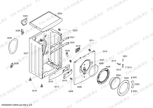 Схема №4 WLF16164OE с изображением Панель управления для стиралки Bosch 00609125