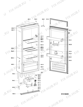Схема №1 ARG137A1 (F155628) с изображением Вентилятор для холодильника Indesit C00506529