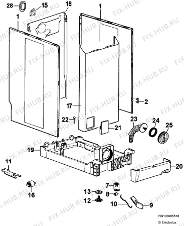 Взрыв-схема стиральной машины Electrolux EWL105410W - Схема узла Housing 001