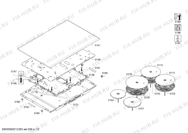 Схема №2 T48FT23X0 с изображением NTC сенсор для плиты (духовки) Bosch 12024615