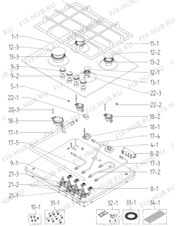 Схема №1 VDP642GX1 (390123, XG4_750231F) с изображением Поверхность для духового шкафа Gorenje 434517