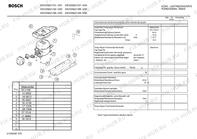 Схема №3 KSV25621 с изображением Дверь для холодильной камеры Bosch 00239170