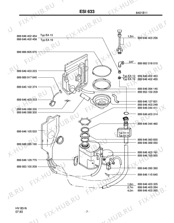 Взрыв-схема посудомоечной машины Electrolux ESI633-D - Схема узла Section3