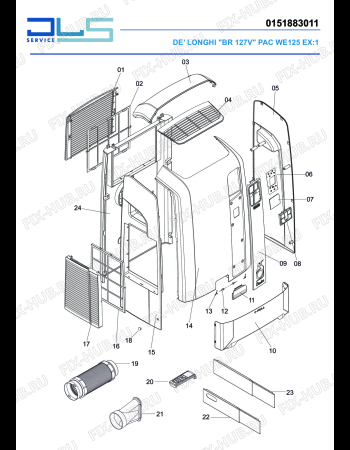 Схема №2 PINGUINO PAC WE125 EX:1 с изображением Конденсатор для климатотехники DELONGHI TL2593