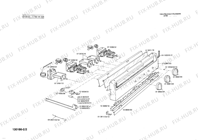 Взрыв-схема плиты (духовки) Bosch 0750141024 EH64ES - Схема узла 02