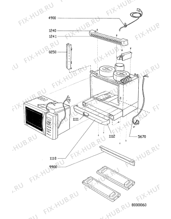 Схема №3 MBF 303 S 545 394 85 с изображением Дверь для микроволновой печи Whirlpool 481944238576