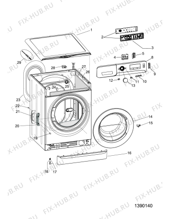 Схема №3 FWSL61252WEU (F153675) с изображением Пластина для стиральной машины Indesit C00514129