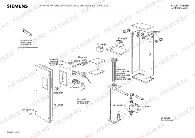 Схема №1 2NU3308 с изображением Переключатель для стиральной машины Bosch 00019343