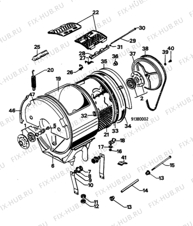 Взрыв-схема стиральной машины Zanussi ZT825JX - Схема узла W30 Drum C