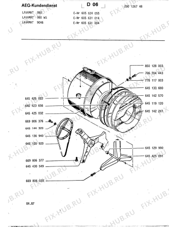 Взрыв-схема стиральной машины Aeg LAV9046 - Схема узла Section3