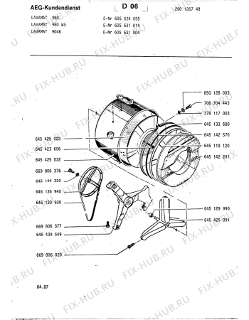 Взрыв-схема стиральной машины Aeg LAV980 WS - Схема узла Section3