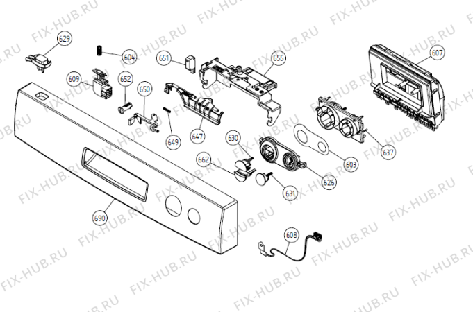 Взрыв-схема посудомоечной машины Gorenje Sverigedisken (-05) SE   -White Bi #9200337 (900001013, DW20.1) - Схема узла 06