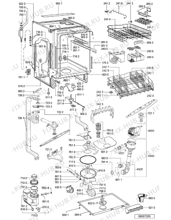 Схема №2 ADG 987 FD с изображением Панель для посудомоечной машины Whirlpool 480140101349