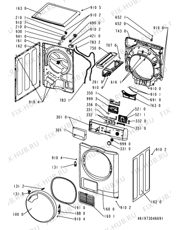 Схема №2 TRKB 8680 с изображением Модуль (плата) для стиральной машины Whirlpool 480112101595