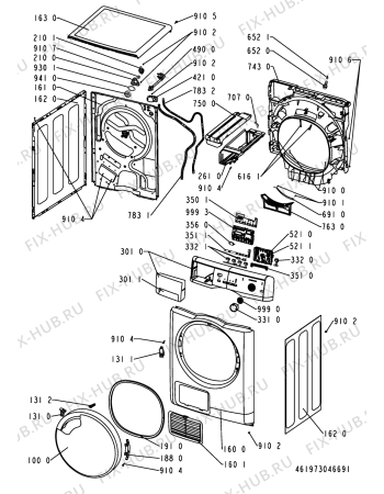 Схема №2 TRKB8675 с изображением Декоративная панель для стиральной машины Whirlpool 481073420561