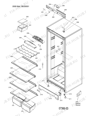 Взрыв-схема холодильника Hotpoint RLS150P (F062587) - Схема узла