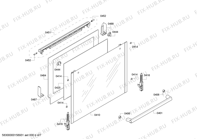 Схема №7 HCE748221 с изображением Инструкция по эксплуатации для духового шкафа Bosch 00725388