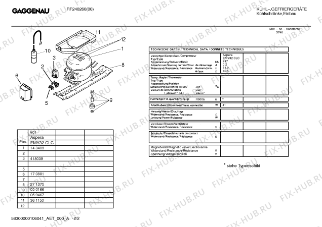 Схема №2 RF240260 с изображением Панель для холодильника Bosch 00480853
