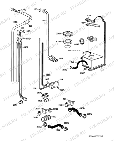 Взрыв-схема посудомоечной машины Aeg Electrolux F55200VI0 - Схема узла Hydraulic System 272