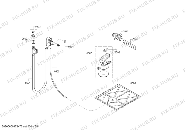 Взрыв-схема стиральной машины Siemens WM14E396 iQ390 varioPerfect - Схема узла 05