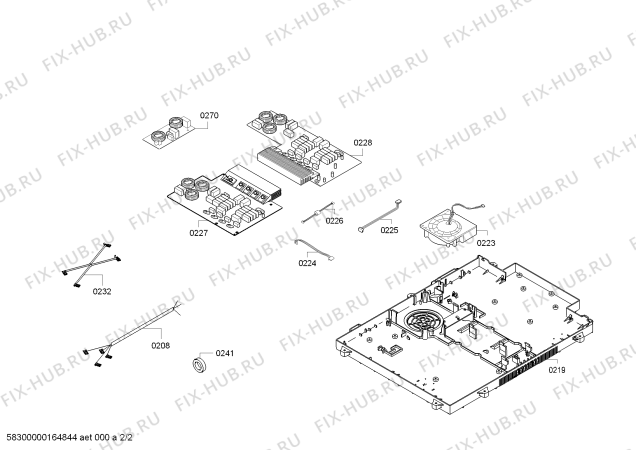 Взрыв-схема плиты (духовки) Bosch PIM875N14E IH6.1 - Standard - Схема узла 02