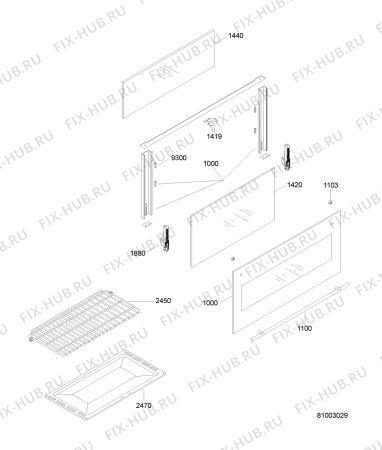 Взрыв-схема плиты (духовки) Ikea 401.822.77 PRO D31 AN COOKER IK - Схема узла