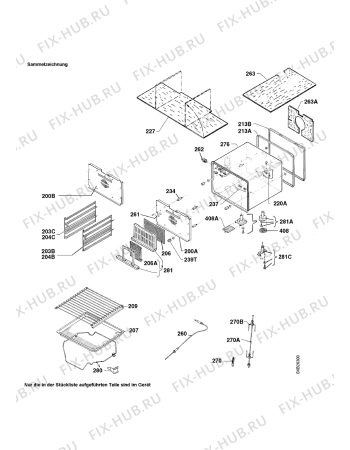 Взрыв-схема плиты (духовки) Therma BOA GAMMA CL-S1 0017 - Схема узла Oven equipment