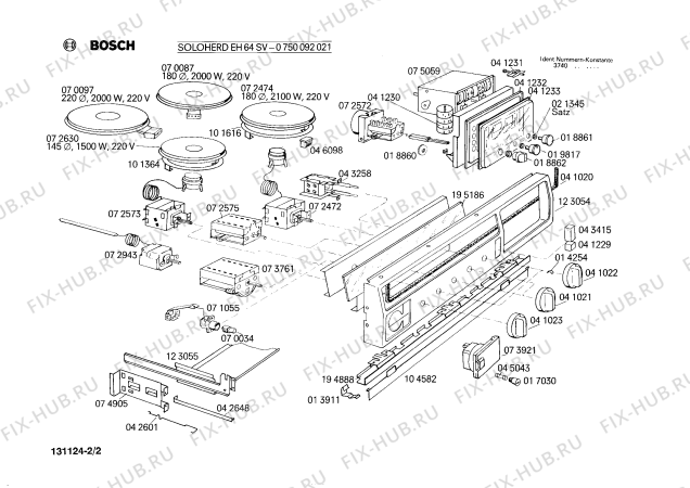 Взрыв-схема плиты (духовки) Bosch 0750092021 EH64SV - Схема узла 02