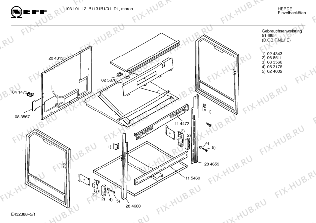 Схема №5 B1131B0 10310112 с изображением Часы для духового шкафа Bosch 00093036