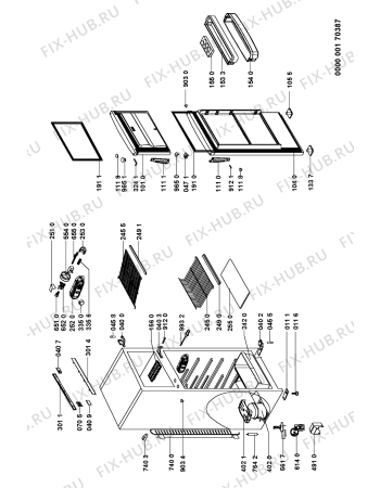 Схема №1 ARC 3670 с изображением Уплотнитель (прокладка) для холодильника Whirlpool 481246688729