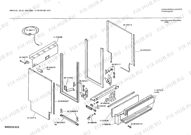 Схема №6 0730202667 GS22 с изображением Переключатель для посудомоечной машины Bosch 00053827