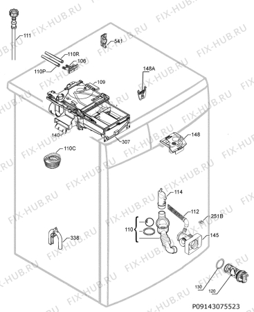 Взрыв-схема стиральной машины Electrolux EWF1483EDW - Схема узла Hydraulic System 272