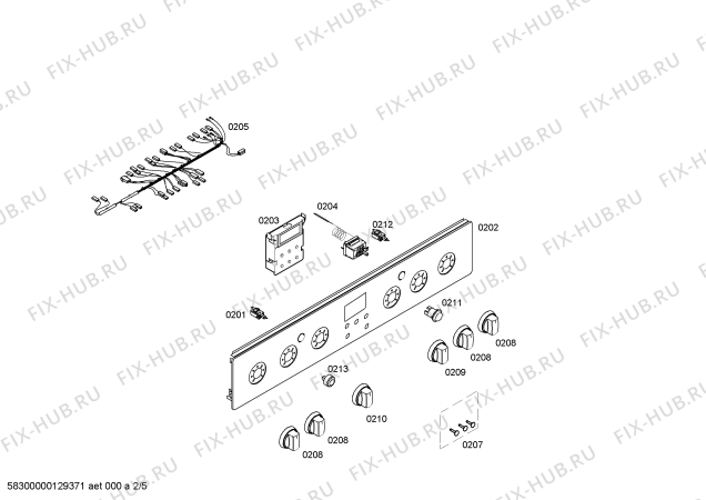 Схема №5 HG343210E с изображением Панель управления для плиты (духовки) Siemens 00669729