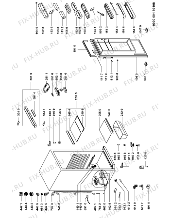 Схема №1 KRA 3860 с изображением Вноска для холодильника Whirlpool 481245298311