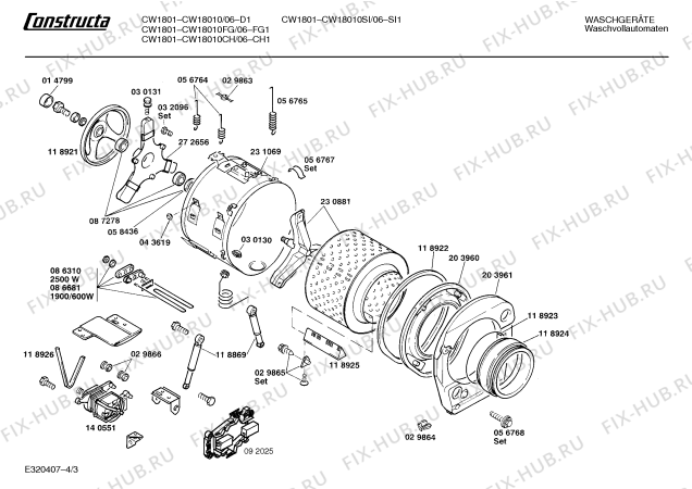 Схема №4 CW18010CH CW1801 с изображением Панель для стиралки Bosch 00273992