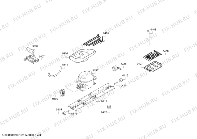 Взрыв-схема холодильника Siemens KG49NXX306 Siemens - Схема узла 04