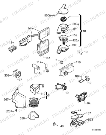 Взрыв-схема посудомоечной машины Privileg 041920_10040 - Схема узла Electrical equipment 268