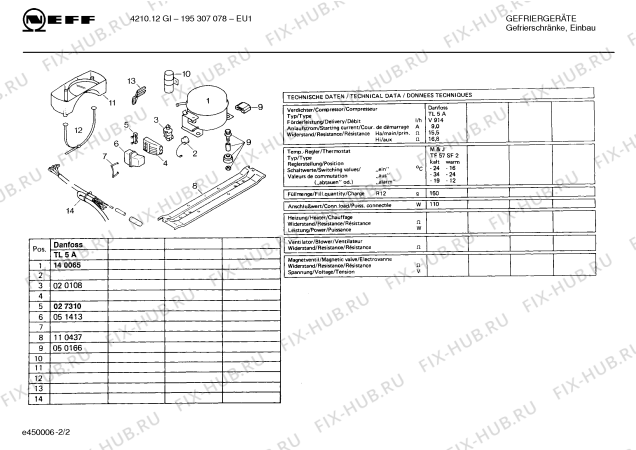 Схема №2 GFS1021 с изображением Планка для холодильника Bosch 00200567