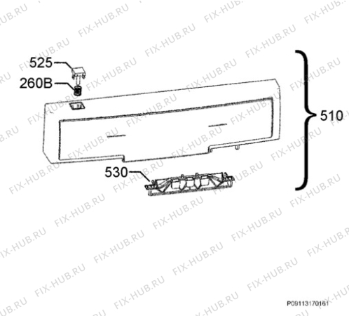 Взрыв-схема посудомоечной машины Electrolux ESF9000W1 - Схема узла Command panel 037