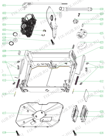 Взрыв-схема посудомоечной машины Gorenje GV6SY2B (429349, WQP12-7325A) - Схема узла 04