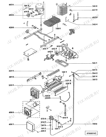 Схема №7 ARG497/G ARG 497/G/WP с изображением Проводка для холодильника Whirlpool 481946089456
