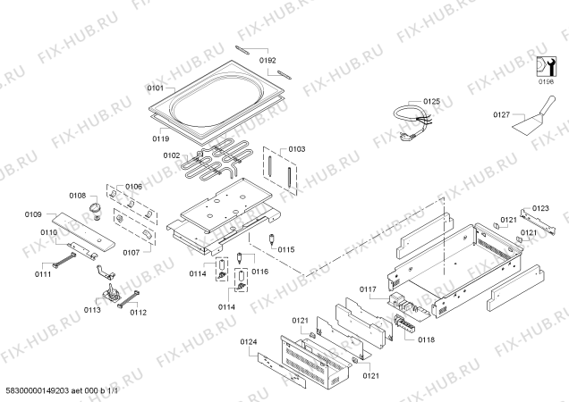 Схема №1 VP230134 с изображением Панель для духового шкафа Bosch 00702000