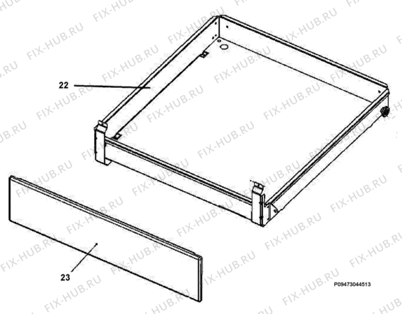 Взрыв-схема плиты (духовки) Electrolux EKK510507W - Схема узла Section 2