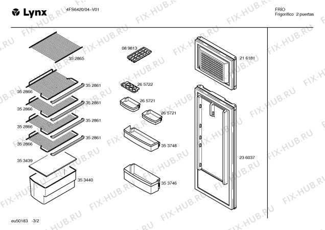 Схема №3 5FS5320 с изображением Дверь для холодильника Bosch 00236037