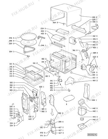 Взрыв-схема микроволновой печи Ikea MBI 302 W 945 391 10 - Схема узла