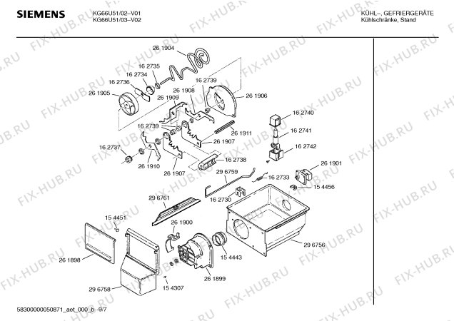 Схема №9 KFU5750 с изображением Уплотнитель для холодильника Siemens 00154317