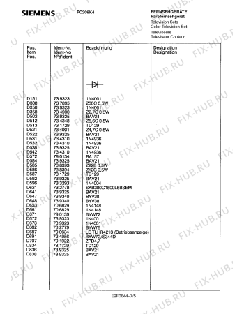 Взрыв-схема телевизора Siemens FC209K4 - Схема узла 05